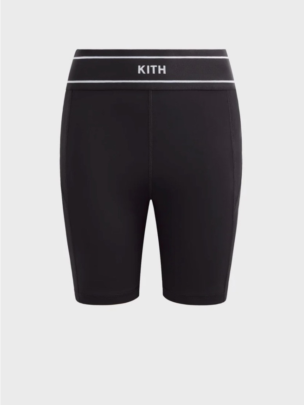Kith Black Logo-Trim High-Waist Bike Shorts